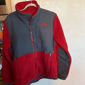 The North Face Men’s Fleece Zip Up Rust/Grey Jacket-NEW without tags